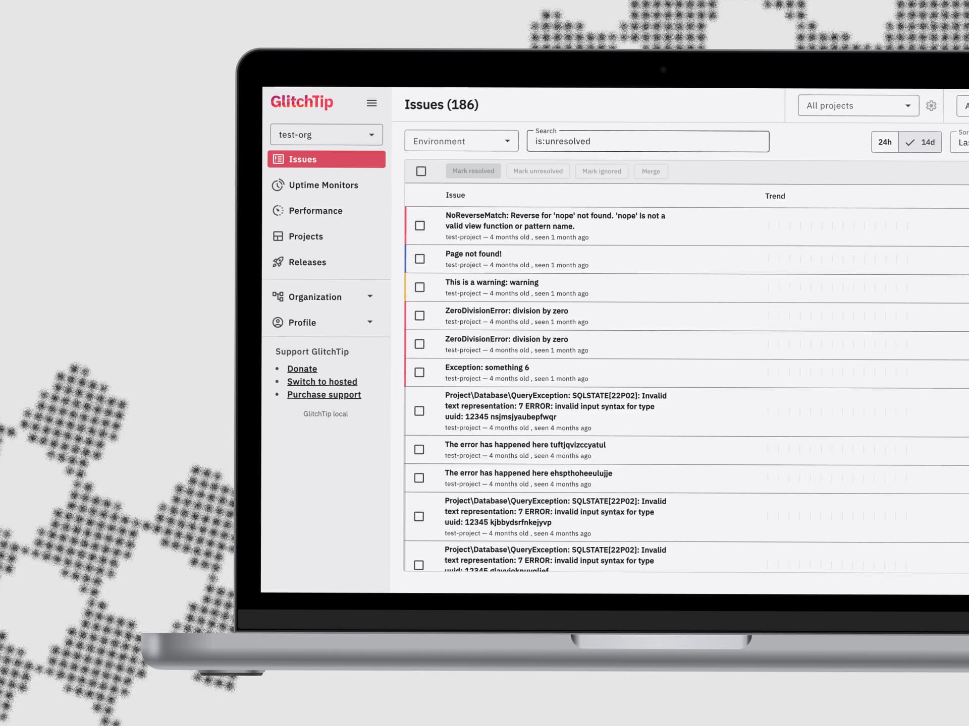 GlitchTip - Open Source Error Tracking & Performance Monitoring